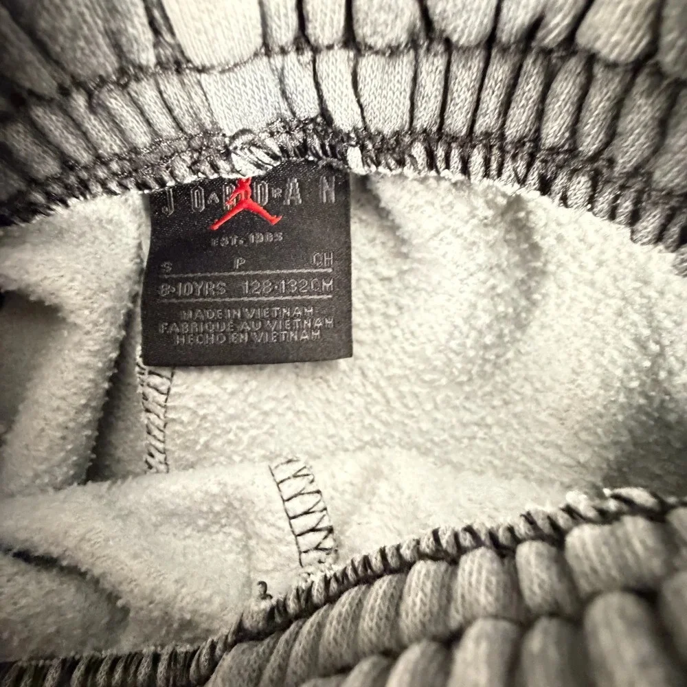 Jordan‎ Joggers Kids Small Grey White Tie Dye Fleece Pants Excellent Jumpman